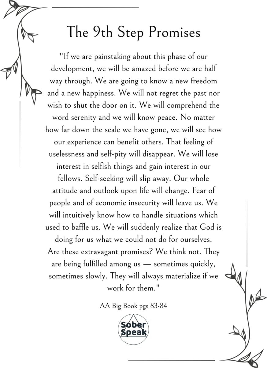 aa promises printable pdf (alcoholics anonymous) | sober speak